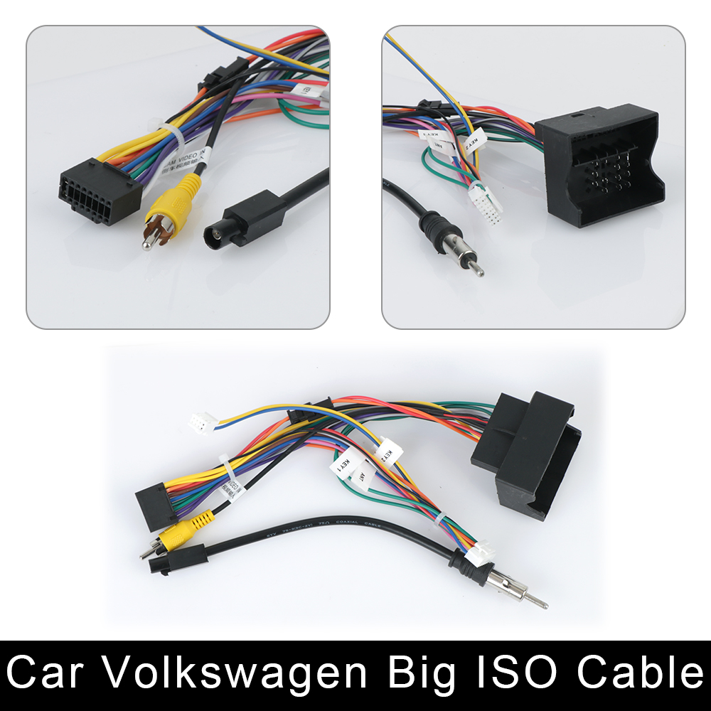 RCA 2 Din Car Android Radio Cable Power Connector Universal: PURPLE