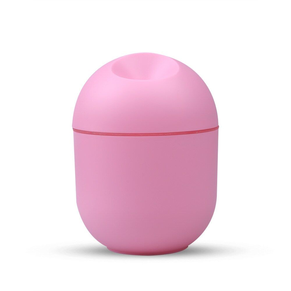 Ultrasonic Mini Air Humidifier 200ML Aroma Essential Oil Diffuser for Home Car USB Fogger Mist Maker with LED Night Lamp: Pink