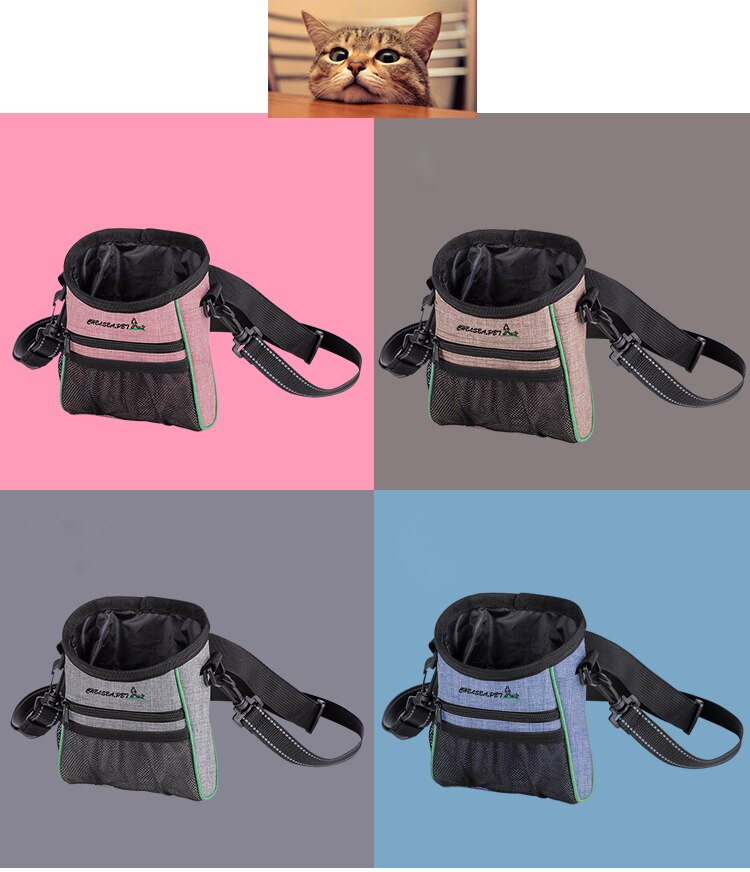 Riñonera portátil para entrenamiento de perros, bolsa de comida para perros, bolsa de recompensa, bolsillo