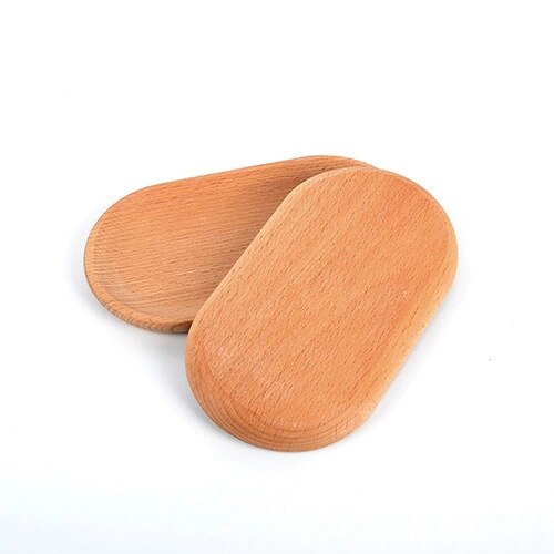 1Pc Solid Mini Ovale Houten Dienblad Zonder Verf Kleine Houten Plaat Kinderen Houten Plaat Servies Decoratieve Lade