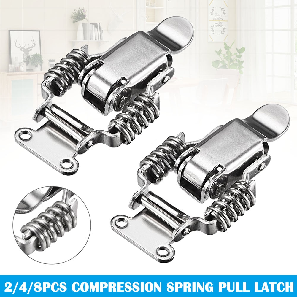 2/4/8Pcs Draw Latch Clamp Double Compression Spring for Cabinet Drawer GHS99