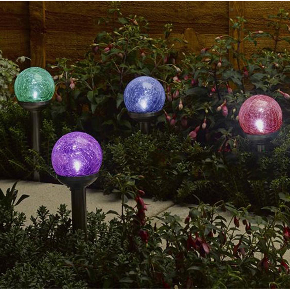 Outdoor Solar Power 7Color Changing LED Light Garden Yard Path Landscape Lamp Solar