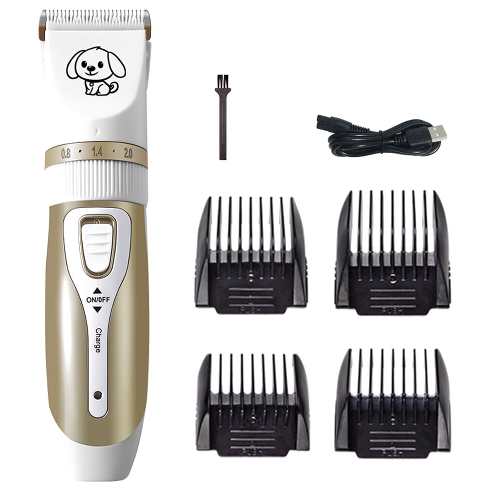Dyrepleje klipper genopladeligt hundehårtrimmer katteklippemaskine kattehundhårtrimmer grooming cutter: D