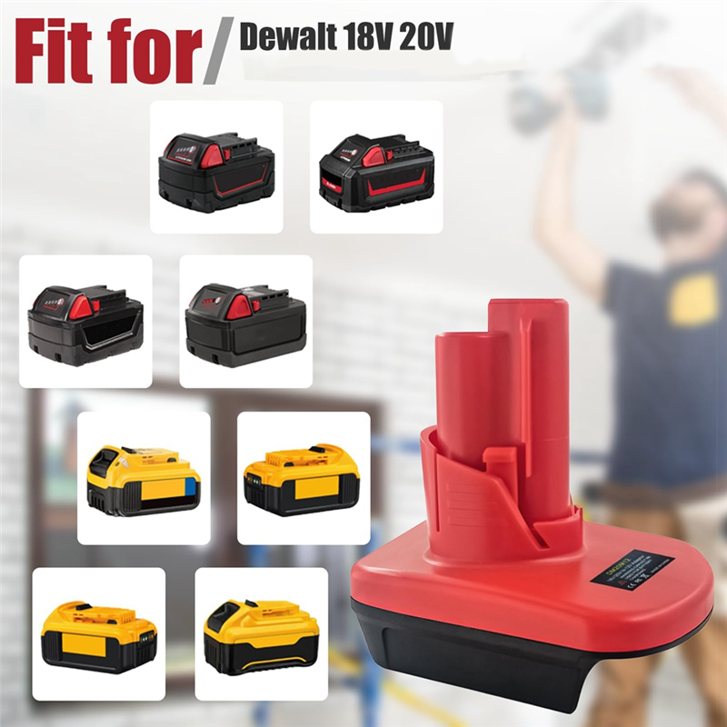 ABKY-DM20M12 Akku-Adapter für Dewalt 20 V für Milwaukee 18 V M18 Akku, umwandelbar in für Milwaukee 12 V M12 Akku-Werkzeuge