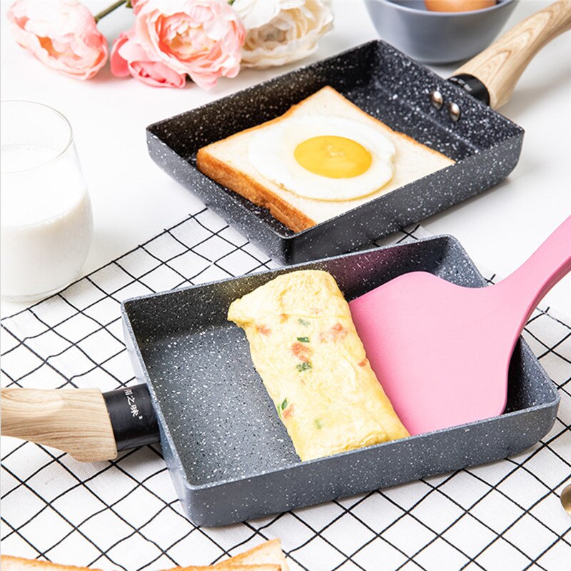 Non-stick Rookloze Omelet Pan Tortilla Omelet Pan Pannenkoek Rechthoekige Keuken Wok Koken Bakken Kookgerei