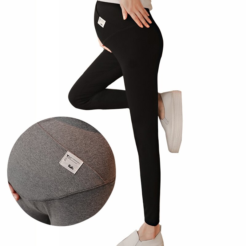 Graviditets leggings tværs v lav talje mave strikkede bukser justerbare skinny leggings tøj til gravide kvinder efterår forår