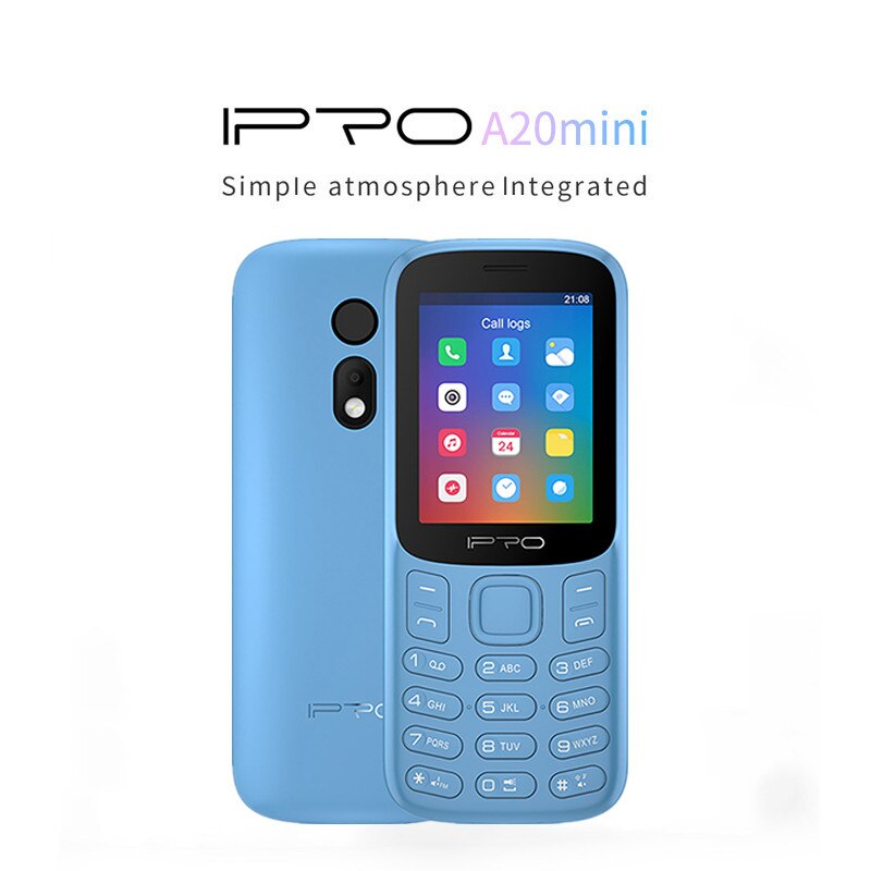 Telefone IPRO A20Mini Feature Mobile Phones 600mAh English Spanish Language Led Flashlight GSM Dual SIM Card Rugged CellPhone