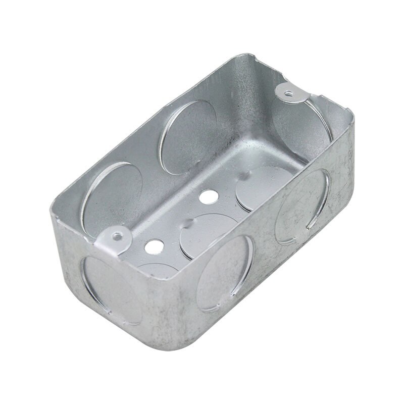 Junction Box US/AU Standard Electrical Mounting Box Galvanized Metal Steel Rectangle Handy Box Conduit Wall Mount Switch Box