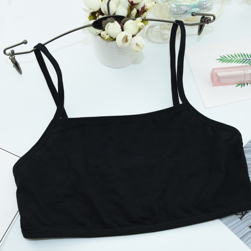 Meisjes Vest Puberteit Tiener Meisje Katoenen Ondergoed Student Beha Training One Size Effen Kleur