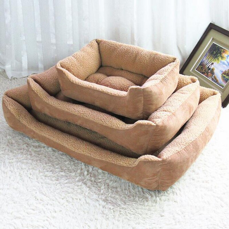 Luxury Pet Bed Small Large Dogs Warm Fleece Lounger House Big Size Thick Mat Cushion for Cats Bulldog Husky Labrador Sleep