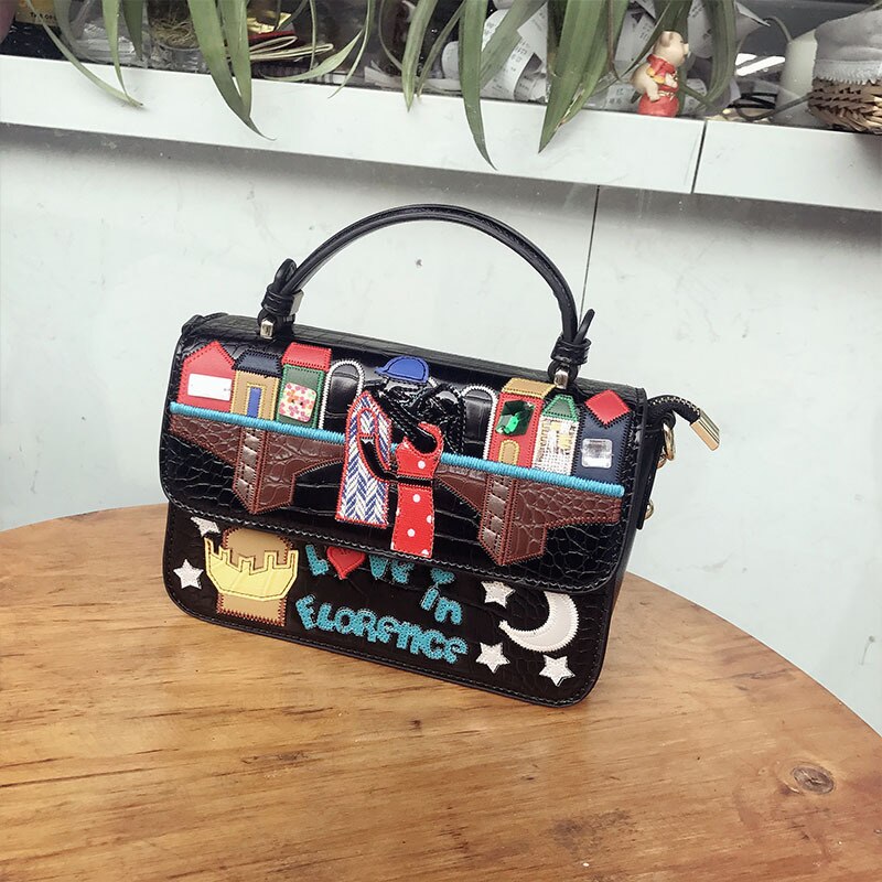 Kleine dames pu leren handtassen dames portemonnees schoudertas dames vintage crossbody tassen voor vrouwen: Zwart