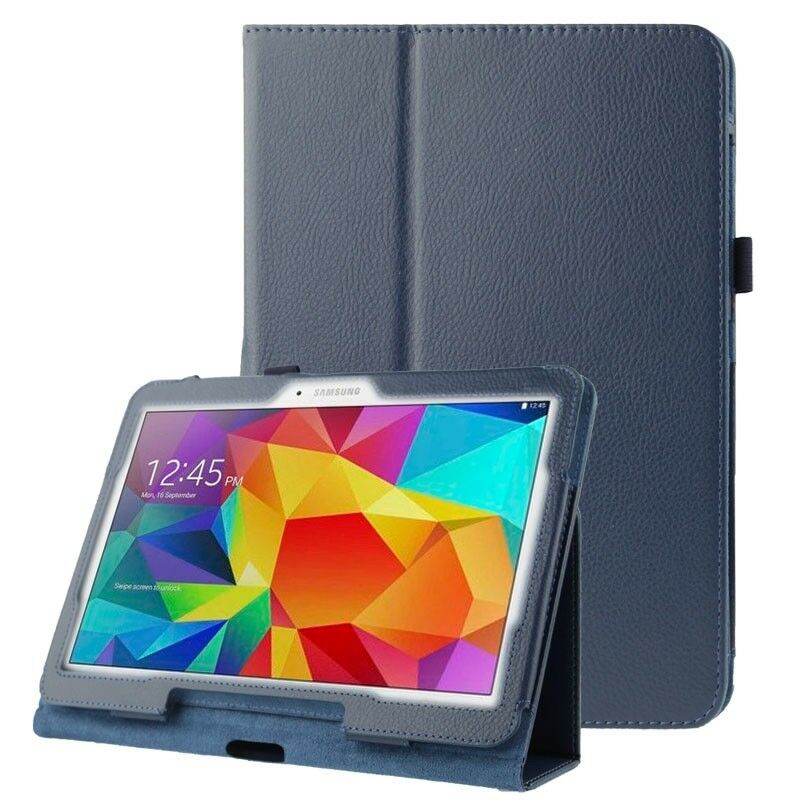 Voor samsung galaxy tab 4 10.1 inch  t530 t531 t535 sm-t530 t533 sm-t531 sm-t535 tab 4 tablethoes tablet holster leren hoes