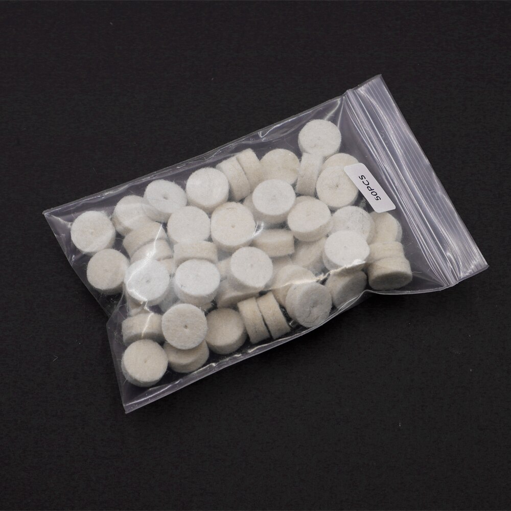 50pcs wool polishing wheel polishing disc 25mm/13mm/9mm buffing round wheel shank 3.2mm for dremel: 13x7mm S wheel