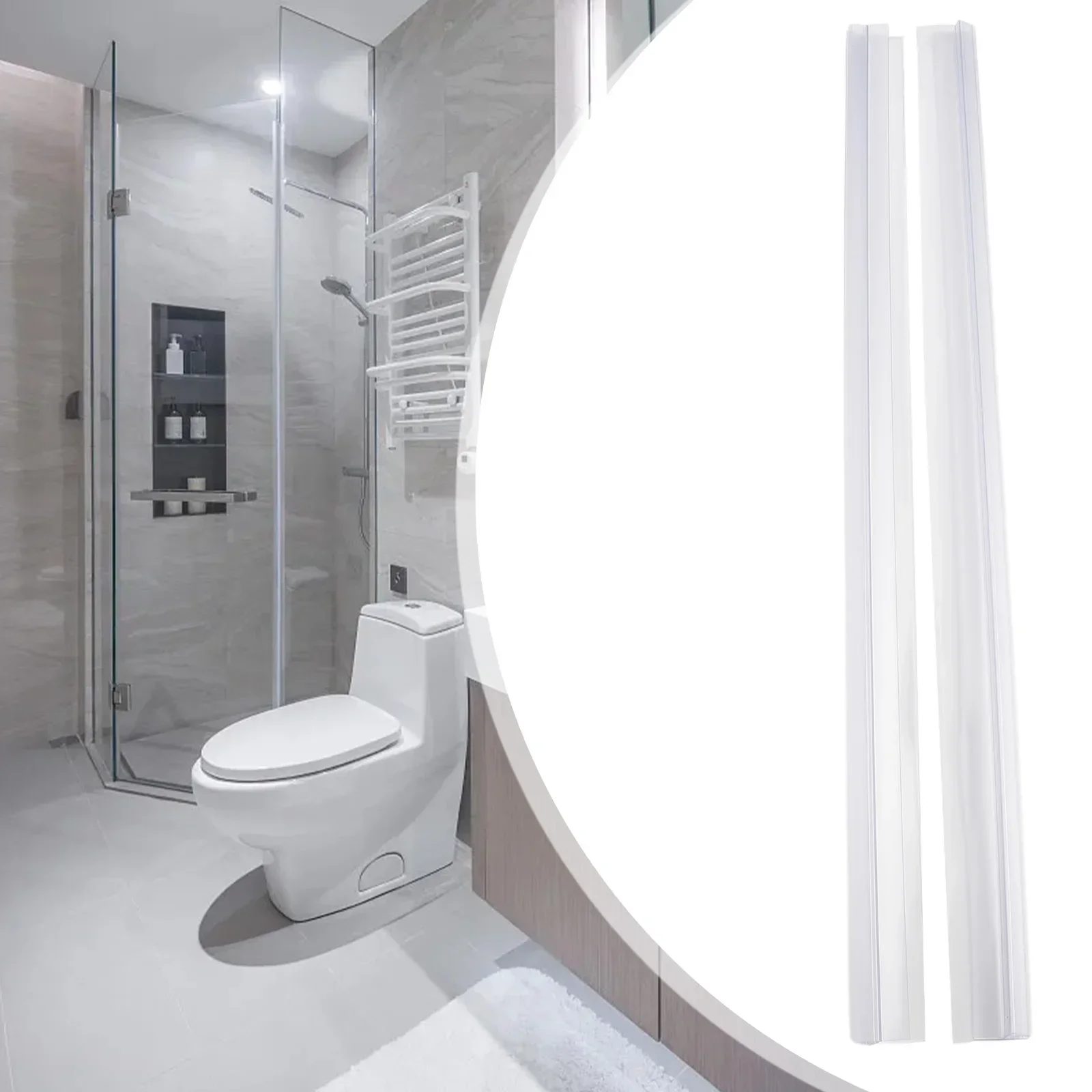 2 Stuks Douchedeur Water Strip Pakking 12-23 Mm Water Deflector Vervanging Strip Voor Thuis Badkamer Decoratie Hardware accessoires