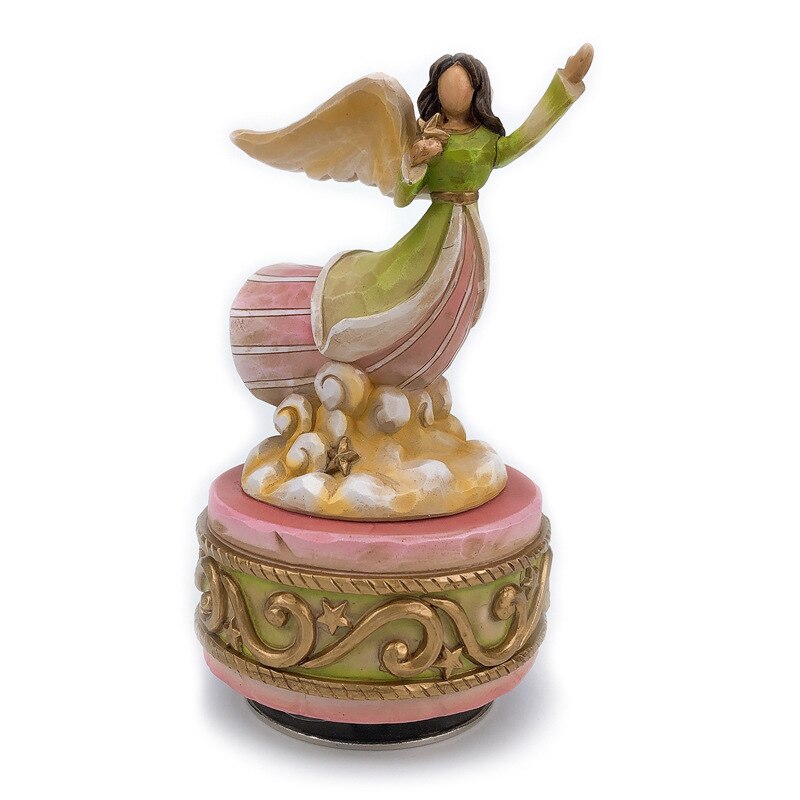 Hand-painted Engraving Music Box Lucky Angel Classic Melody Birthday Festival Musical Mother's Day