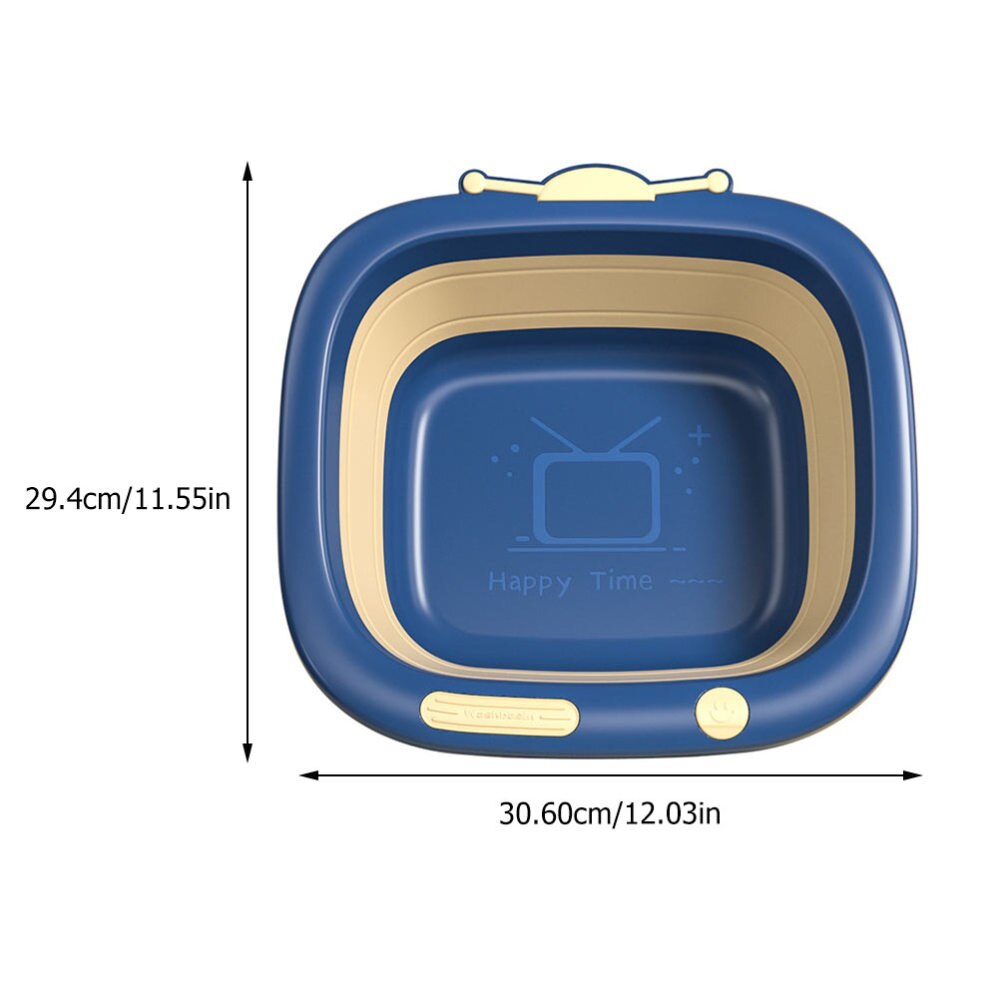 Portable and Collapsible Foldable Baby Wash Basin Household Folding Basin Cartoon Washbasin for Bedroom