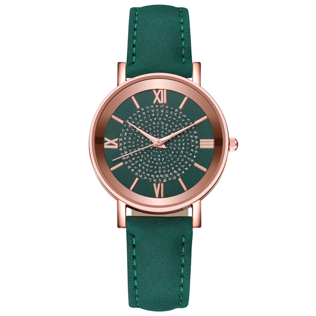 Luxury Watches Quartz Braceletes Stainless Steel Dial Casual Bracelet Watch Zegarek Damski Women Watches Reloj Mujer: Green 