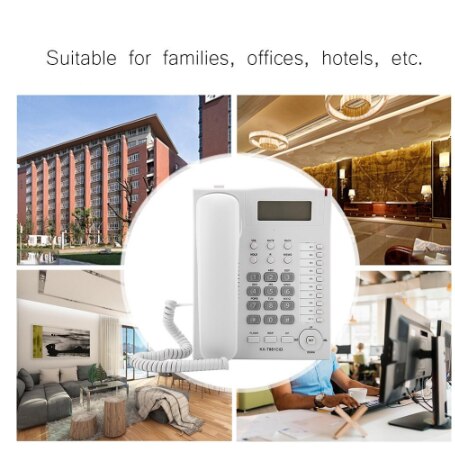Beller-id telefoon thuiskantoor spot wit kx -t881 thuiskantoor vaste telefoon met beugel hotel bekabelde bureautelefoon