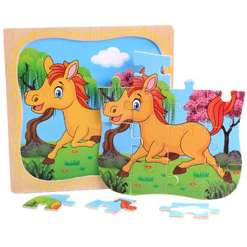 1 Pc 3D Houten puzzels voor kinderen kinderen speelgoed brinquedos speelgoed voor kinderen educatief Puzles speelgoed GYH