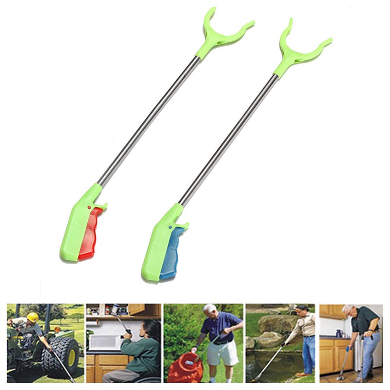 Pinza recogedora de residuos, herramienta para el extremo de la basura, jardín, 60CM, 2 unidades