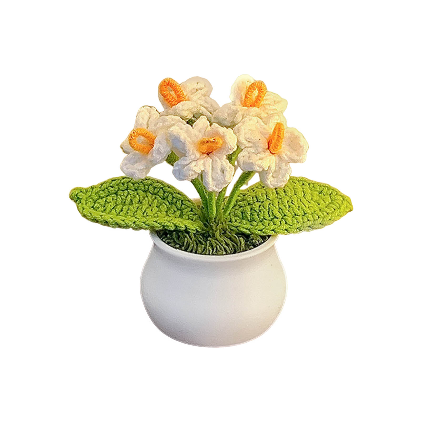 Fiori tutto'uncinetto Simpatico ottavino fiore in vaso Fiori tutto'uncinetto Decorazione della casa per soggiorno telecamera da letto Decorazioni per il desktop Regali di compleanno: Rosso