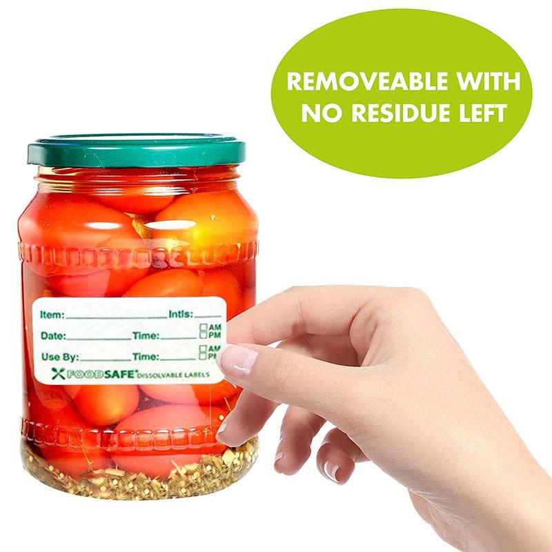 1 Roll Of 250 Pcs Food Labeling Stickers Self-Adhesive Refrigerator Labels Food Freezer Sticker Removable Storage Paper I8G2