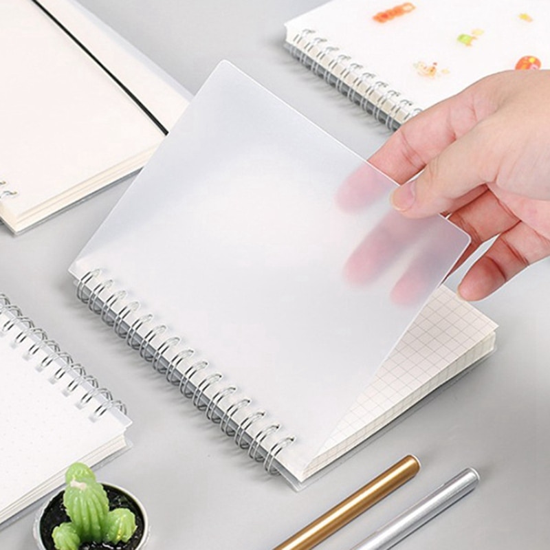 80 Sheets A5 A6 Horizontal Line Grid Lattice Notebook Write Smoothly Blank Frosted Notepad School Office Supplies A