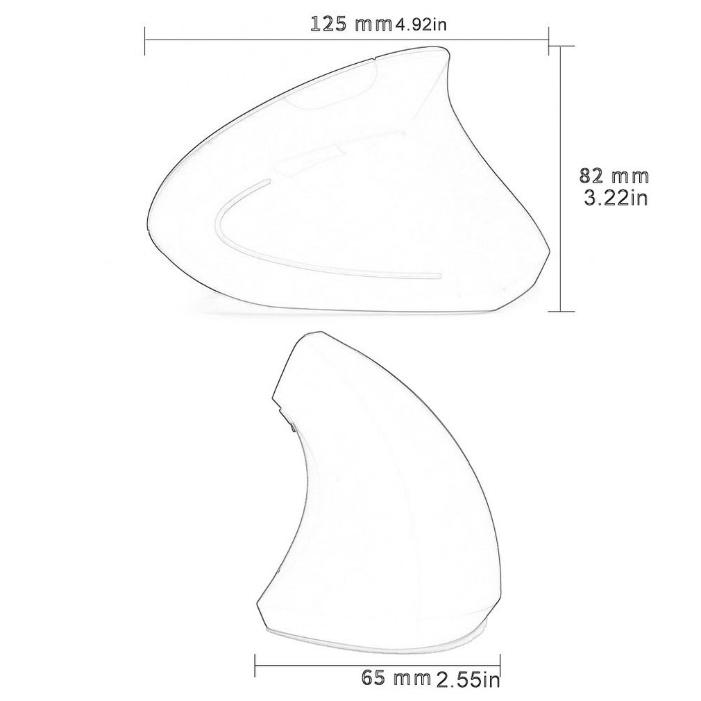 Ergonomic Vertical 3D Mouse Notebook Pc Usb Mouse Cordless Power-Saving Computer Laptop Mouse Wireless