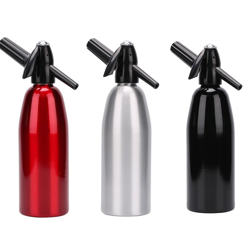 Soda Maker Aluminum Siphon 1L Soda Brewing Machine Home Bar Tool Diy Beverage Juice Carbon Dioxide Injection Bottle