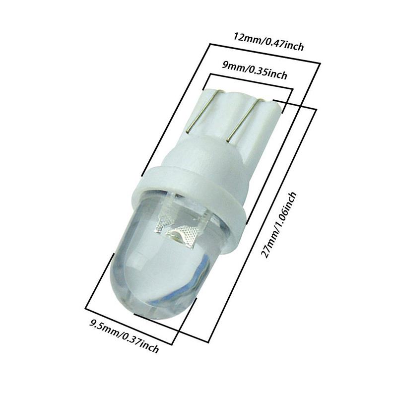 10Pcs/Set White LED Light Bulb 12V 194 168 158 5W 6500K Side Car Auto Wedge Dashboard T 10 Light Headlight Accessories