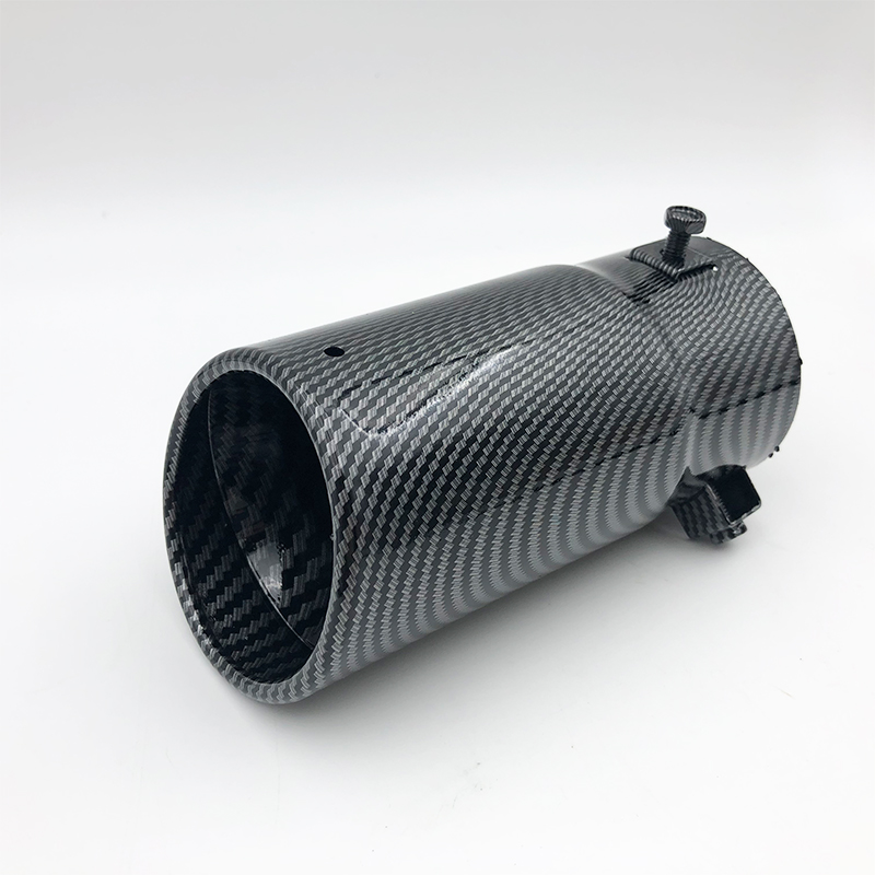 Auto Exterieur Onderdelen Universele Auto 70mm inlaat 76mm outlet Auto Uitlaat Staart Uitlaat Tip Zilver Zwart Uitlaat tips Leidingen: Bruin