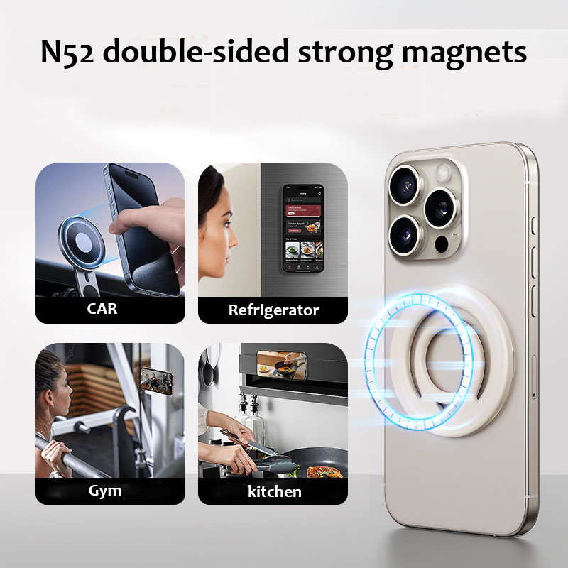 Newest Silicone double side MagSafe ring Magnetic Phone Stand silicone Holder Support for iPhone 13 14 15 16