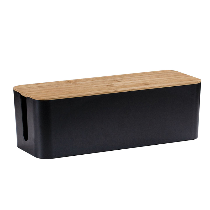 Boîte de rangement de cordon pour cacher le protection contre les surtensions sur le bureau ou le sol, prise de chargeur, bac de stockage de ligne réseau: S / YELLOW