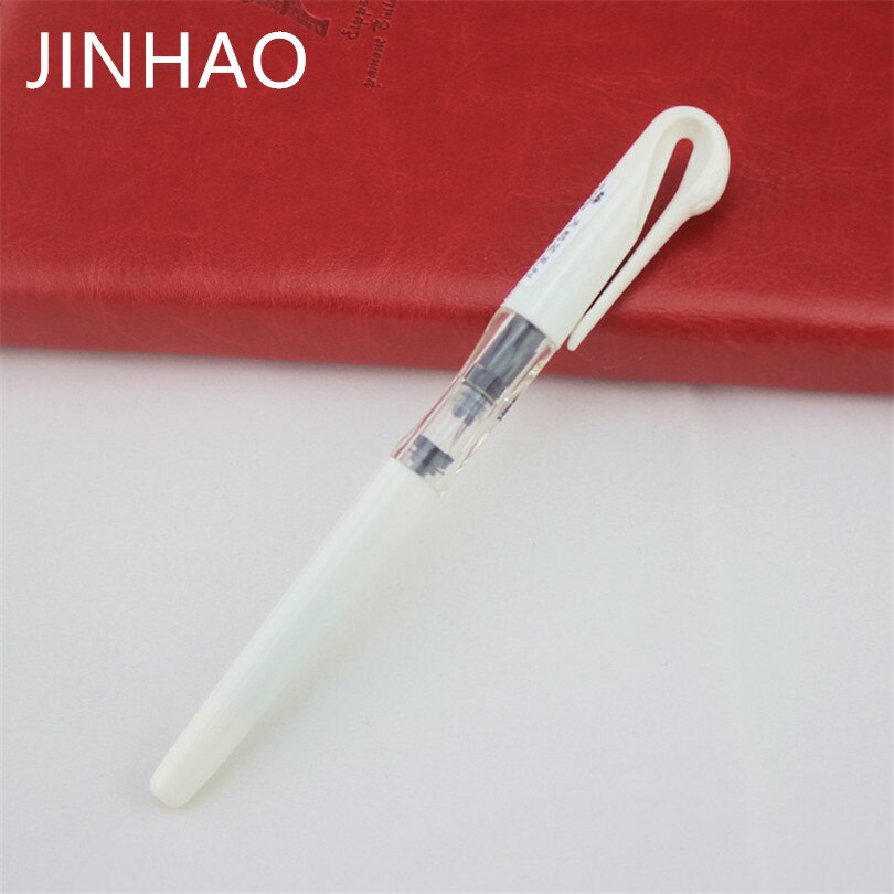 Jinhao fountain pen & 5 blue ink pluma estilografica de tinta pluma estilogr fica student plastic ink pen for writing