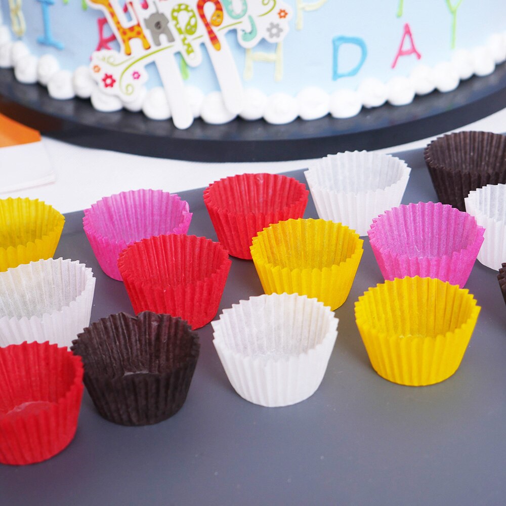 1000 Stks Mini Chocalate Papier Kleurrijke Papier Cake Cupcake Liner Bakken Muffin Box Cup Case Party Lade Cakevorm Decorating gereedschap