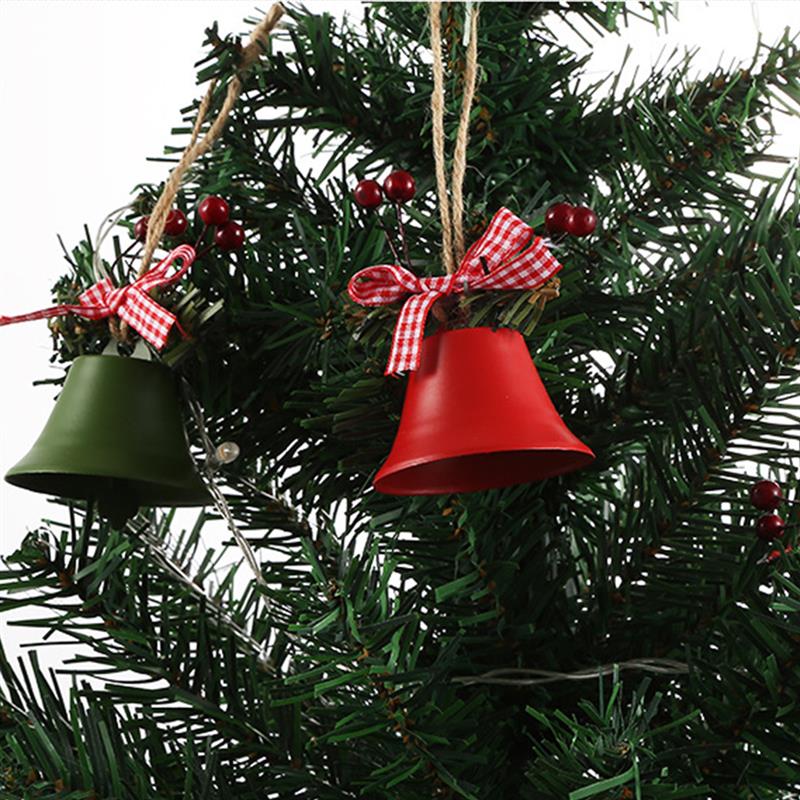 3Pcs DIY Christmas Tree Craft Metal Snowflake Jingle Bell Beads Merry Christmas Bell Christmas Tree Ornament Decoration