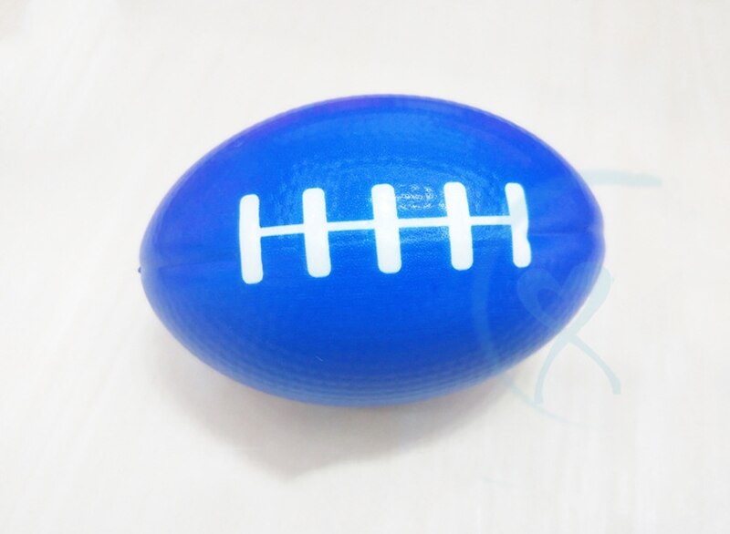 9Cm Anti Stress Ballen Rugby American Football Speelgoed Ballen Hand Squeeze Spons Foam Outdoor Sport Speelgoed Voor Kinderen kinderen: Blauw