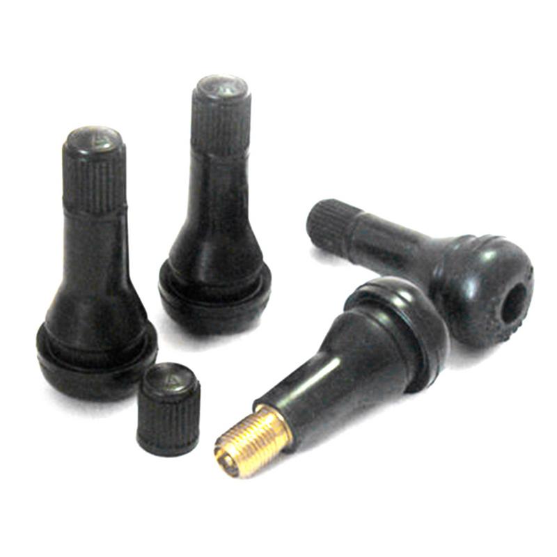 4x TR413 Snap in Rubber Tubeless Tire Valve Cap Wheel Stem Vacuum Nozzle