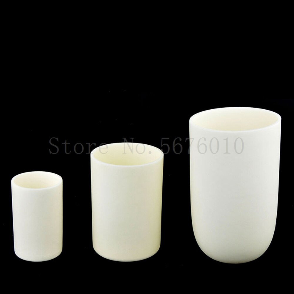 1pcs Lab cylindrical Corundum crucible 5ml to 1000ml 99% alumina Ash crucible High temperature resistance 1600 degrees