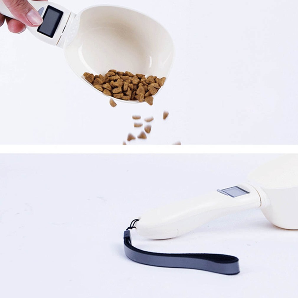 250ML Pet Food Scale Cup For Dog Cat Feeding Bowl Kitchen Scale Spoon Measuring Scoop Cup Portable With Led Display
