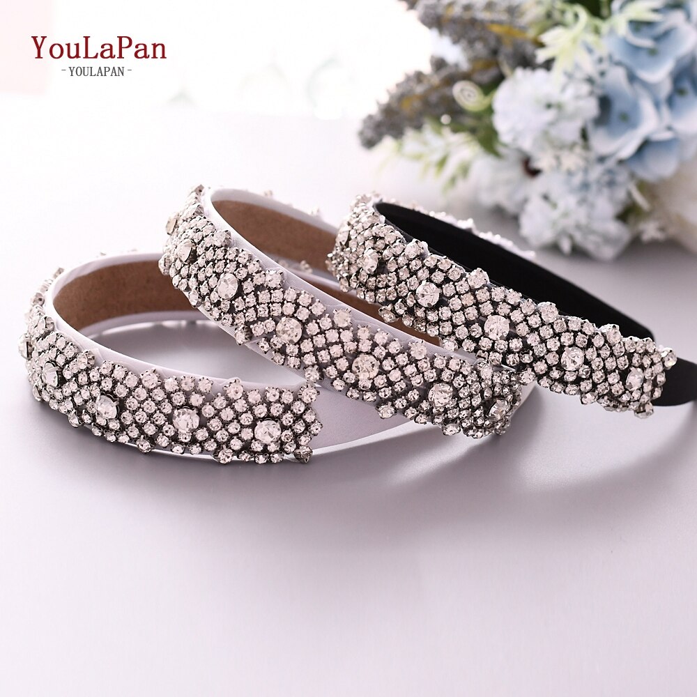 Youlapan S28B-FG Zilveren Bruids Haar Accessoires Strass Bruiloft Haar Wijnstokken Voor Bruid Sliver Diamond Bruiloft Hoofdband