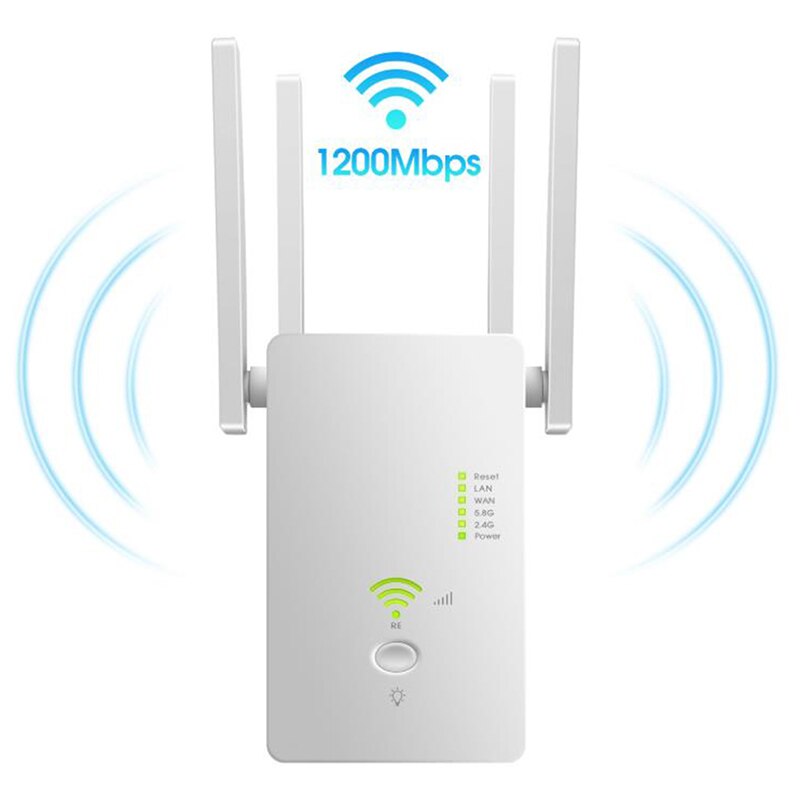 5Ghz WiFi Repeater Dual Band 4G& 5G Wireless Wifi Extender 1200Mbps Wi-Fi Amplifier wireless Access Point Signal Booster