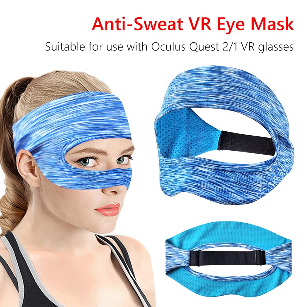 Vr-zubehör: augenmaskenbezug mit atmungsaktivem schweißband und verstellbarer schnalle für oculus quest 2 und 1 vr-headsets (universell)