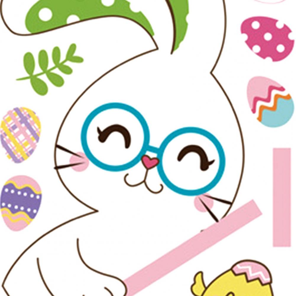 Happy Easter Window Stickers Bunny Easter Window Clings Decorations for Home Decals