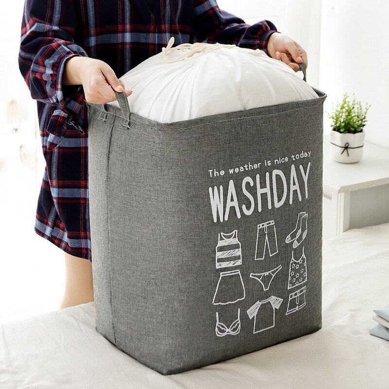 Cube Folding Laundry Basket Laundry Holder Organizer Dirty Clothes Storage Basket Toys Bucket Household Clothing Storage Bag