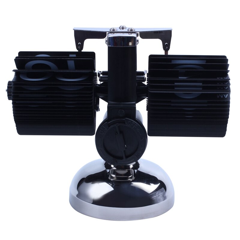 Retro Flip Over Clock Desk Stainless Steel Flip Internal Gear Operated Flip Table Clock Operated Quartz Clocks Small Scale