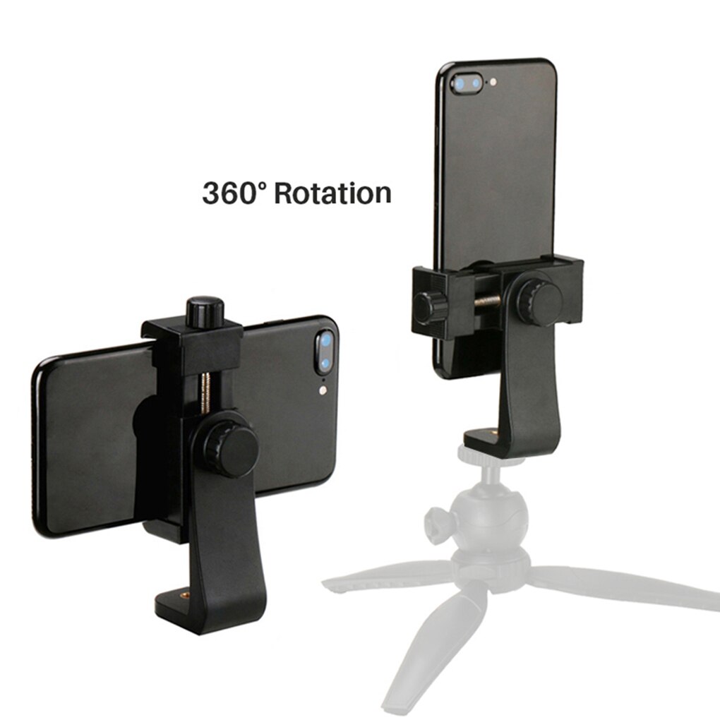 Universal Phone Holder Tripod Mount Adapter Cellphone Clipper Stand Vertical 360 Degree Adjustable Holder