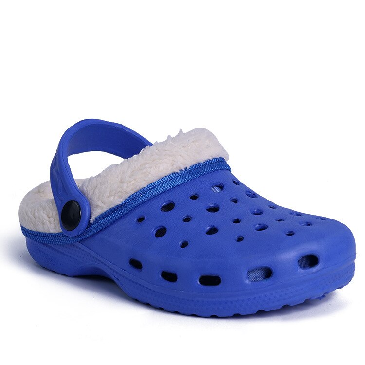 Pantoufles originales enfants Croc sabot chaussures hiver décontracté classique garçons fille enfants Fuzz doublé baskets hiver fourrure jardin sandales