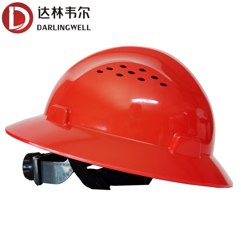 DARLINGWELL Full Brim Hard Hat with Vents Construction Safety Helmet Breathable Working Railway Metallurgy Mine Cap