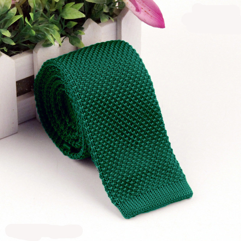Shennaiwei herre slips strikkeskole grøn strik slips slim strikket slips strik 5.5 cm